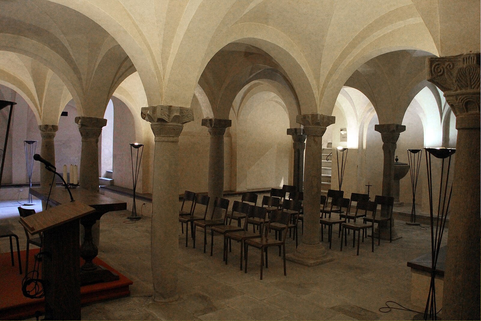 Church of San Baronto interior crypt